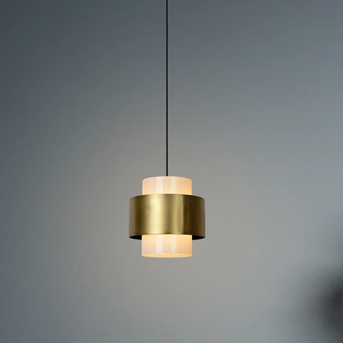 Lucide FIRMIN - Pendant light - Ø 30 cm - 1xE27 - Matt Gold / Brass - atmosphere 1